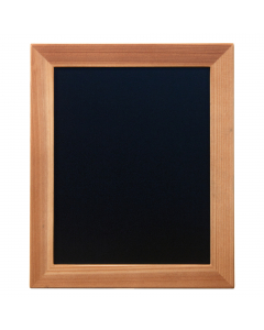 Lavagna di qualità con cornice in legno teak L2cm H1cm. Fondo lavagna nera in resina melaminica da 4mm. Adatta per uso interno.Superficie di scrittura doppia, non porosa, antigraffio, antiuro e resistente ai raggio UV.  Fornita con kit di montaggio a pare