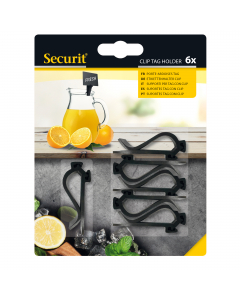 kit di 6 supporti a clip perTag ed un pennarello bianco.