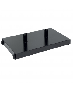 Solida base per Espositore in acciaio battuto colore nero 8xA4. Dimensioni: 6,4x74,5x45cm. Peso 25,4kg.