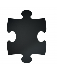 Kit composto da 6 lavagne a forma di tessera di puzzle che possono essere composte per creare una lavagna XXL con disegno a scelta.  Facili da pulire, resistenti ai graffi e ai raggi UV. Adesivi per il fissaggio inclusi.