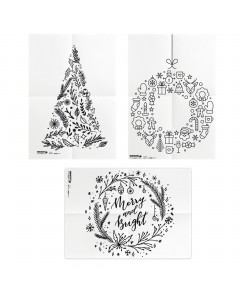SET STENCIL a tema SCONTI / OFFERTE, ideali per decorare le vetrine. Su fogli in carta dimensione A2.