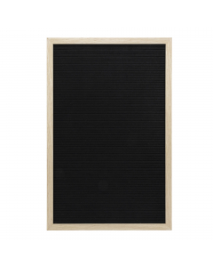 Lavagna con lettere. Realizzata con cornice in legno e superficie in feltro. Comprende lettere, numeri e simboli in acrilico. Kit per montaggio a parete incluso. Dimensioni Lavagna: 60x40x2cm. Peso 2,4kg