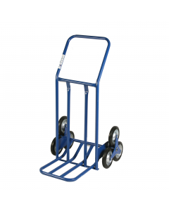 CARRELLO PORTATUTTO CON TELAIO A SBALZO. DOTATO DI SUPPORTO ROTANTE A 6 RUOTE DI TIPO "SECURE STEP". IL SUPPORTO NON TOCCA IL GRADINO, ANCHE SE CON PEDATA AGGETTANTE. DIMENSIONI 60X60/80CM H118CM. PORTATA MAX KG 120. Diametro ruote 19cm.