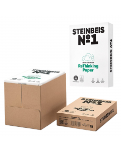 Carta riciclata post-consumer al 100%. Ha un un buon punto di bianco e pulizia di impasto in quanto per la produzione si utilizzano carte da macero selezionate provenienti da raccolte differenziate. Prodotta dalla cartiera Steinbeis è disponibile nei form