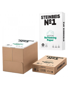 Carta riciclata post-consumer al 100%. Ha un un buon punto di bianco e pulizia di impasto in quanto per la produzione si utilizzano carte da macero selezionate provenienti da raccolte differenziate. Prodotta dalla cartiera Steinbeis è disponibile nei form