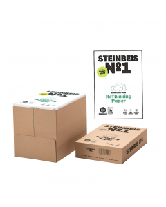 Carta riciclata post-consumer al 100%. Ha un un buon punto di bianco e pulizia di impasto in quanto per la produzione si utilizzano carte da macero selezionate provenienti da raccolte differenziate. Prodotta dalla cartiera Steinbeis è disponibile nei form