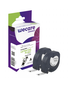 Armor Nastro Compatibile per  in PLASTICA DYMO LETRATAG 12MMX4M BIANCO 
Letratag LT Plus, Letratag LT 100, Letratag LT 100 H et Letratag LT 100 T.