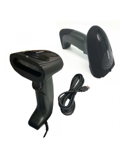 Tipo scanner: 1D e  2D (lettura codici a barre e QR)
Sensore: CMOS
Trigger Mode: manuale
Sorgente ottica e acustica: Luce rossa con ampio raggio di lettura e con segnale acustico con LED luminoso
Risoluzione massima: 4 mils
Velocità di decodifica: 300 tim