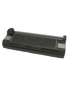 Plastificatrice e Taglierina 3in1.

Caratteristiche plastificatrice:
Velocità massima: 250mm/min 
Luce di plastificazione: max 330mm 
Pouches: f.to A3 
Spessore pouches: fino a 2x125mic
2 Rulli di riscaldamento
Jam RELEASE: si 
Protezione surriscaldamento
