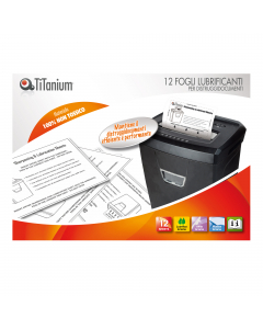 Confezione da 12 fogli lubrificanti per distruggidocumenti. Garantiscono la corretta manutenzione del distruggidocumenti allungandone la durata e la funzionalità. Garantiscono la lubrificazione e l'affilatura delle lame, riducono il deposito di polveri su