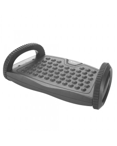Poggiapiedi ergonomico realizzato in HIPS (High Impact PolyStyrene). Aiuta a migliorare la postura e la circolazione mantenendo elevati piedi e gambe.Regolabile manualmente in altezza in due posizioni (75-105mm) con una semplice capovolta. Dimensioni: 41,