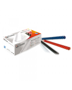 Dorsi plastici a 21 anelli 

Sezione ovale
Diametro: 45mm 
Capacità: 370fg da 80gr
Colore: bianco