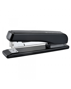 Cucitrice da tavolo professionale in abs con meccanismo in metallo. Colore nero. Cuce fino a 30 fogli (punti 24/6 e 26/6) e fino a 40 fogli (punti 24/8 e 26/8). Punto chiuso e aperto. Base antiscivolo.