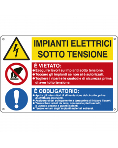 Cartelli di sicurezza con dimensioni e caratteristiche cromatiche e colorimetriche dei segnali conformi alle norme UNI 7543 D.Lgs 81 del 09/04/08. Cartelli in alluminio piano, adatto sia in ambienti interni che esterni con atmosfere anche molto aggressive