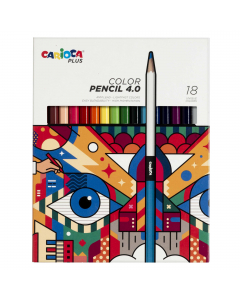 Matite colorate in legno di qualità superiore con mina spessa e morbida ad alta pigmentazione, facile da sfumare, adatta a creazione di disegni artistici. Diam. mina 4.0mm.