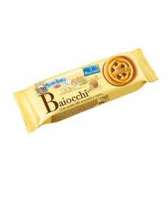 Baiocchi 28gr (3 biscotti)
confezione 42pz Mulino Bianco
Ingredienti biscotto: farina di frumento, zucchero, olio di girasole, uova fresche, latte scremato in polvere, latte fresco pastorizzato, agenti lievitanti (carbonato acido di ammonio, carbonato aci