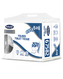 Carta igienica interfogliata goffrata diamante. In pura cellulosa 100% 2 veli. Dimensioni strappo: 11x19cm. 250 strappi. In confezione EasyBag:  maneggevole, impermeabile, resistente.

Dati tecnici:
Materia prima: Cellulosa Pura 100%
Colore: Bianco
Goffra