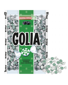 Caramelle Golia gusto liquirizia confezionate singolarmente
busta 1kg (500pz circa)
Ingredienti: addensante: gomma arabica, sciroppo di glucosio, zucchero, stabilizzanti: sorbitolo, glicerolo; estratto di liquirizia, fruttosio, colorante: caramello sempli