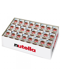 L'iconica crema alle nocciole in monoporzioni da 15gr. 
INGREDIENTI: zucchero, olio vegetale (palma), nocciole (13 %), latte scremato in polvere (8,7%), cacao magro (7,4%), emulsionanti: lecitine (soia o girasole), vanillina.