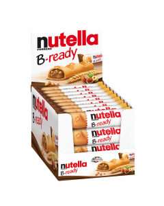 Cialda di pane di tipo ""00"" a forma di baguette, con farcitura di crema alle nocciole e al cacao NUTELLA e chicchi (2%) di cialda di pane.

Ingredienti: crema alle nocciole e al cacao 81,5% (zucchero, olio di palma, nocciole 13%, latte scremato in polve