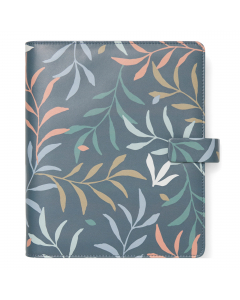 Organiser della nuova collezione Botanical di design accativante ed interni fantasia, ispirato ai colori della natura. Copertina liscia a motivi Botanical, chiusura con cinturino. Dotato di anello portapenna e tasche interne. Contiene agenda settimanale s
