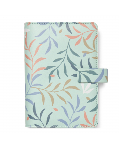 Organiser della nuova collezione Botanical di design accativante ed interni fantasia, ispirato ai colori della natura. Copertina liscia a motivi Botanical, chiusura con cinturino. Dotato di anello portapenna e tasche interne. Contiene agenda settimanale s