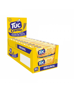 Tuc Pocket 31gr confezione 20pz Saiwa
Ingredienti: Farina di FRUMENTO 81,6%, grasso di palma, zucchero, agenti lievitanti (carbonati di ammonio, fosfati di calcio, carbonati di sodio), sale, farina di malto d'ORZO, sciroppo di glucosio-fruttosio.
PUÒ CONT