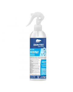 DEO SPRAY 300ml. Deodorante per ambienti e tessuti. La sua particolare formulazione neutralizza le molecole dei cattivi odori e garantisce una persistente profumazione negli ambienti trattati. 
• IMPIEGO: camere d’albergo, bagni, saloni, cucine, interni a