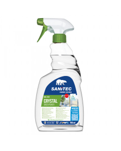 Detergente multiuso professionale per la pulizia di vetri, cristalli specchi e parti cromate. Rende le superfici brillanti e profumate di pulito senza lasciare aloni. Idoneo ai piani HACCP. Certificato Ecolabel.