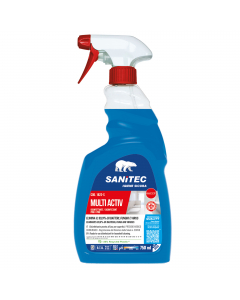 Disinfettante pronto all’uso per superfici. Prodotto certificato Presidio Medico Chirurgico. Sgrassante alcoolico disinfettante multiuso, pronto all’uso. La formulazione con principio attivo antibatterico garantisce la rimozione da superfici lisce di batt