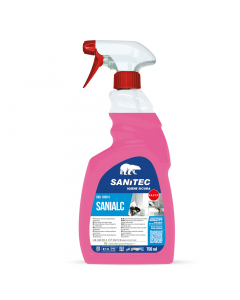 Detergente multisuperficie profumato a base alcolica per pulire e sgrassare senza risciacquare e senza lasciare aloni. Formula igienizzante arricchita con Sali d'ammonio  Quaternario. Adatto per le superfici in plastica, scrivanie, computers, piastrelle, 