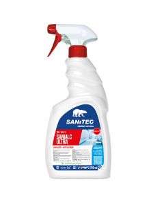 Detergente idroalcolico ad alta concentrazione non profumato pronto all'uso. L’elevato contenuto di alcool (77%) rende il prodotto particolarmente indicato per il trattamento di tutte le superfici di frequente contatto che necessitano un profondo livello 