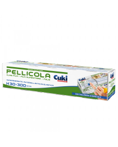 Pellicola elestica, autosigillante, super aderente, avvolge alla perfezione qualsiasi cibo. Mantiene a lungo la freschezza e il grado di umidito dei cibi. Non idonea all'utilizzo nei forni o microonde. In astuccio dotato di un seghetto per facilitare il t