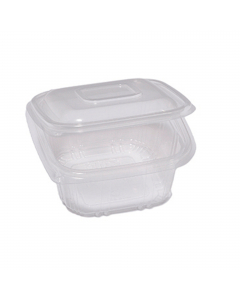 Contenitori in PP con coperchio incernierato. Ideale per cibi caldi, riscaldamento in microonde e conservazione in frigo e freezer. 
Modello: QC0-375 
Dimensioni Superiori esterne: 12x 12cm
Dimensioni Superiori interne:10x10cm
Fondp: 8,6 x 8,6cm
Altezz: 5