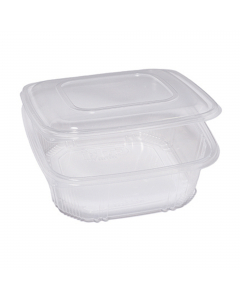Contenitori in PP con coperchio incernierato. Ideale per cibi caldi, riscaldamento in microonde e conservazione in frigo e freezer. 
Modello:  QC3-2000
Dimensioni superiori esterne: 21,5x 21,5cm
Dimensioni superiori interne:19x19cm
Fondo:16,7 x 16,7cm
Alt
