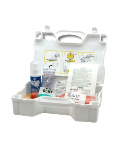 Kit di emergenza con polvere addensante per la raccolta di liquidi biologici. La polvere addensante ha un’elevata capacità assorbente. Indicato in luoghi come ospedali, studi dentistici, case di cura, ricoveri, sale prelievi e scuole. Nei laboratori, la g
