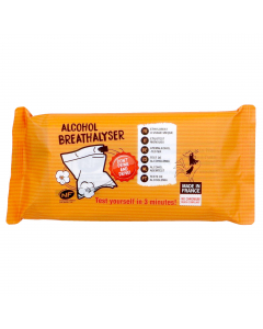 Ideale per la prevenzione e il controllo del tasso alcolemico, il kit include un dispositivo contenente il reagente chimico e un palloncino con boccaglio a valvola per la raccolta del campione d’aria espirata. L’alcol presente nell’aria espirata provoca u