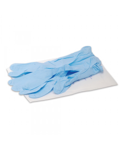Guanti sterili monouso Latex Free. Taglia unica L. Certificati EN ISO 374-5:2016. Repertorio dispositivi medici Ministero della Salute nr. 122977 classificazione CND T0199.