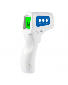 Dispositivo per uso medicale. Termometro a infrarossi con rilevamento della temperatura corporea immediato e a distanza per una maggiore sicurezza e salubrità. Tre modalità di funzionamento, per corpo, ambiente e superfici. Memoria per le 32 misurazioni p