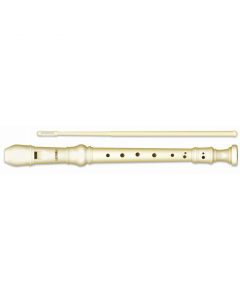 FLAUTO SOPRANO IN ABS smontabile in 3 pezzi. Diteggiatura moderna. Fornito con scovolino di pulizia e istruzioni per la diteggiatura. Completo di fodera in plastica.
