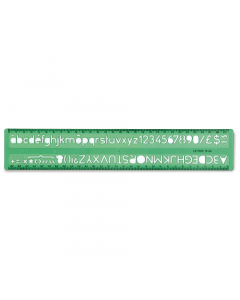 NORMOGRAFO IN K-RESIN COLORE VERDE. ADATTO PER SCRIVERE CON LA MATITA O LA CHINA.
