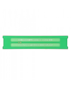 NORMOGRAFO IN K-RESIN COLORE VERDE. ADATTO PER SCRIVERE CON LA MATITA O LA CHINA.