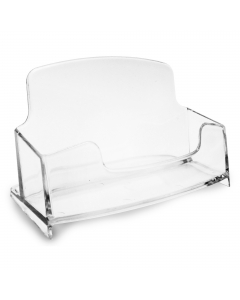 Design pulito ed essenziale, accoppiabili ad incastro. In materiale plastico perfettamente trasparente con dorso leggermente inclinato per garantire la massima stabilità del materiale esposto. Contiene biglietti f.to 50x90mm.