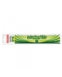 Linea elastika indistruttibile e precisa. Superficie lavorata a rilievo con particolari effetti brillanti e satinati. Millimetri e numeri incisi nella plastica. Cifre in grassetto ogni 5 millimetri per assicurare massima facilita' di lettura. Materiale in