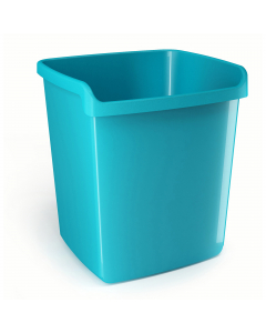 Linea di accessori da scrivania di qualità e stile. Realizzata in materiale infrangibile con accostamenti di finiture lucide e satinate. Cestino inpilabile dalla forma rettangolare. Bordo ripiegato per facilitarne la presa. Capacità 15Lt. Dimensioni: 28,7