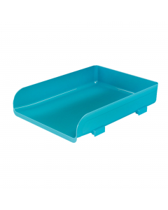 Linea di accessori da scrivania di qualità e stile. Realizzata in materiale infrangibile con accostamenti di finiture lucide e satinate. Vaschette impilabili in linea o a sbalzo. Adatte a contenere fino al formato 23x32cm. Dimensioni: 33,5x25,4x7cm.