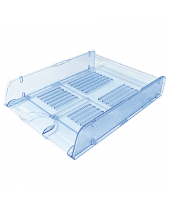 Vaschette Transparent Colors molto resistente e stabile, sopporta carichi pesanti senza flettersi nÚ piegarsi. Per fogli e documenti in formato A4 e 24x32cm. Sovrapponibile ad incastro dritto o a scalare. Dimensioni: 26x34x6cm.