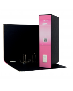Registratore Dox® 2 dotato di linguella per l'estrazione a scomparsa 3 volte più resistente, caratterizzata da un design con presa più ergonomica, più agevole e arrotondata (l'area rientrante suggerisce il gesto per estrarre correttamente).
Struttura in c