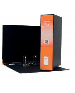Registratore Dox® 2 dotato di linguella per l'estrazione a scomparsa 3 volte più resistente, caratterizzata da un design con presa più ergonomica, più agevole e arrotondata (l'area rientrante suggerisce il gesto per estrarre correttamente).
Struttura in c