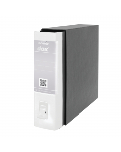 Registratore Dox® 2 dotato di linguella per l'estrazione a scomparsa 3 volte più resistente, caratterizzata da un design con presa più ergonomica, più agevole e arrotondata (l'area rientrante suggerisce il gesto per estrarre correttamente).
Struttura in c